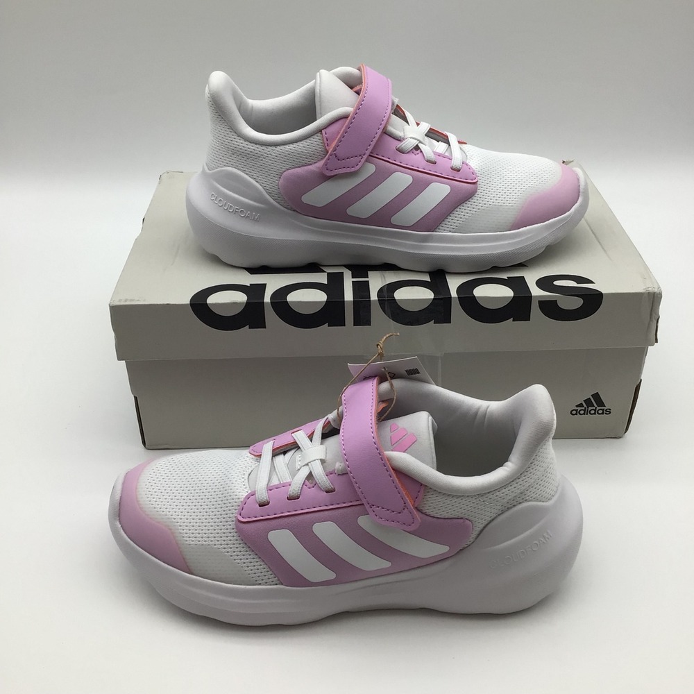 Adidas Tensaur‎ Run 3.0 EL White Pink Girls Sneakers Shoes Size 3 IE5992 New